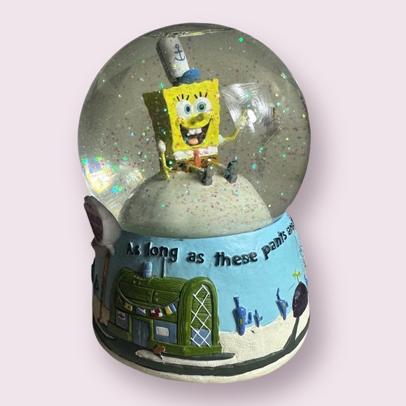 2003 Viacom Enesco SpongeBob Square Pants Glittery Snow Globe- Read Description - Picture 2 of 8
